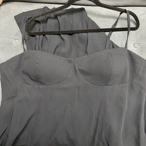 Jcrew black dress with adjustable straps and slit